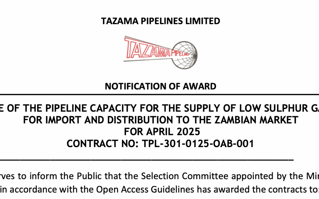 NOTIFICATION OF AWARD | APRIL